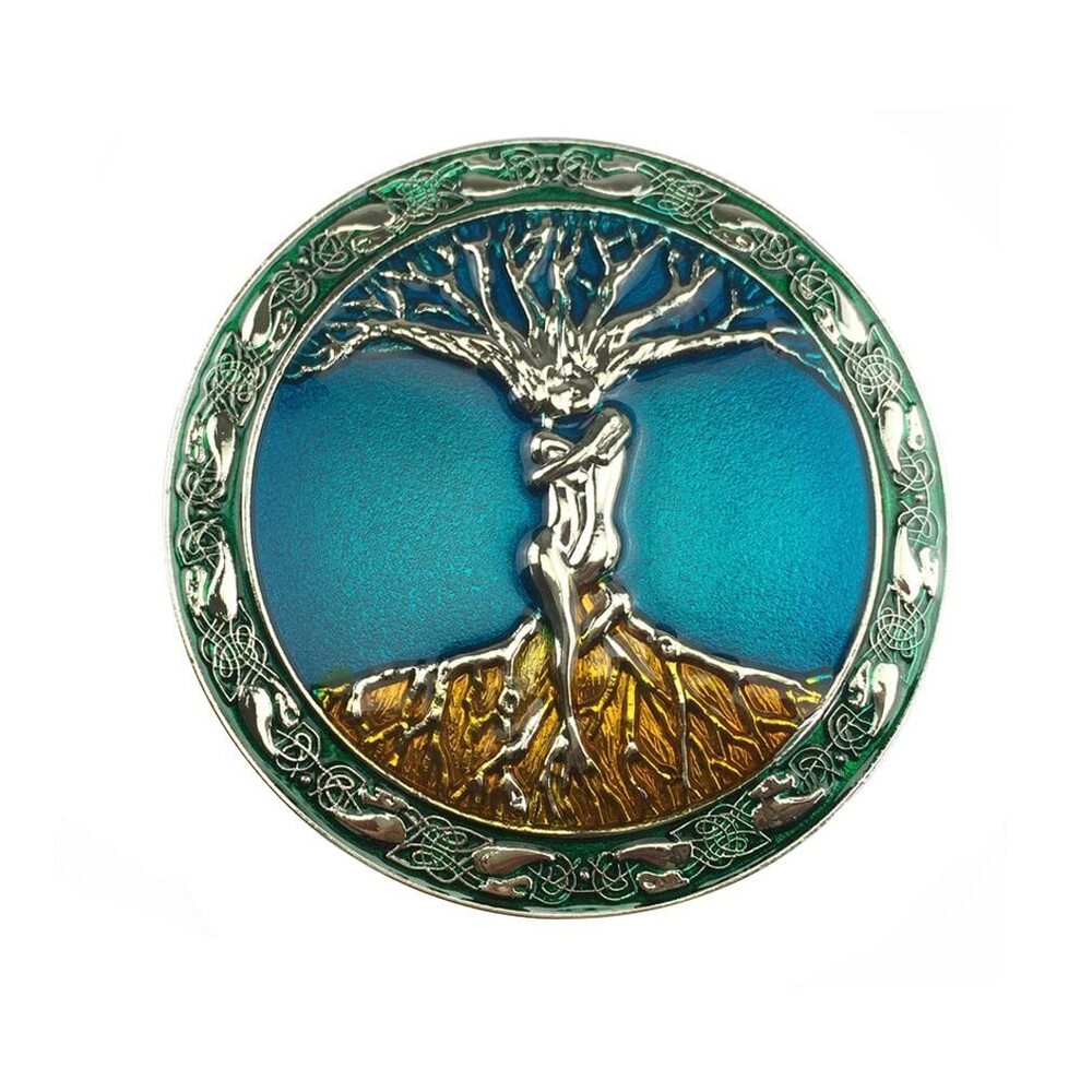 1226 DT 's Western Cowboy Celtic Tree Of Life Roots Branches Round Belt